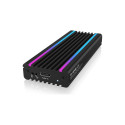 ICY BOX IB-1824ML-C31, drive housing (black, RGB lighting)
