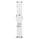 3mk Silicone Watch Strap for Apple Watch 42 / 44 / 45 / 49 mm - white