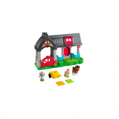 Fisher-Price Little People Friendly Horses Stable Toddler Playset with Sounds, 6 Play Pieces