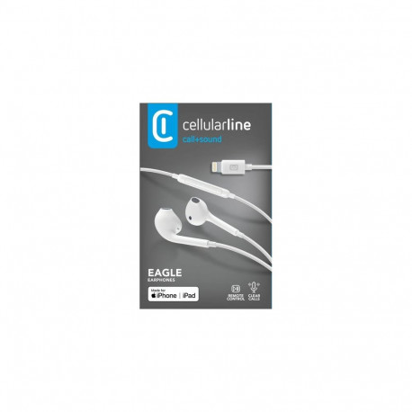 Cellularline EAGLE iPhone compatible wired headset with Lightning MFI input