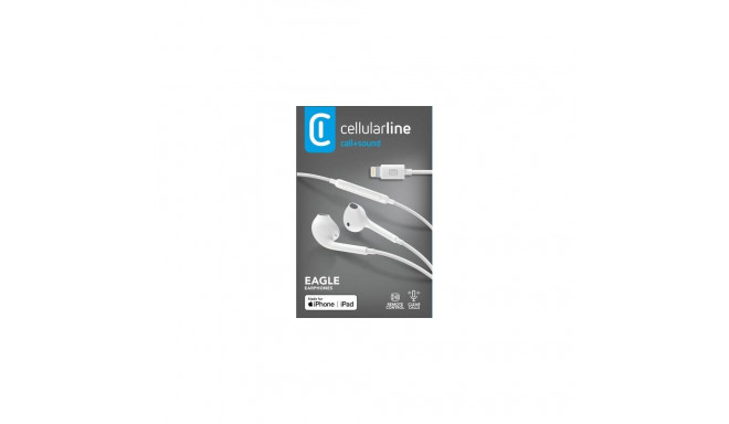 Cellularline EAGLE iPhone compatible wired headset with Lightning MFI input