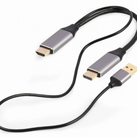 Adapter HDMI to DP 4K M 60Hz USB-A powered