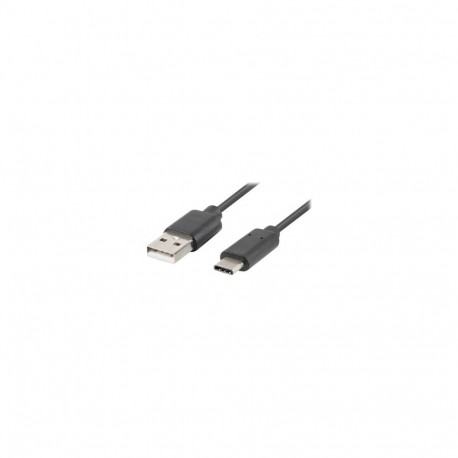 Lanberg USB Type-C to USB Type-A 2.0 must kaabel, QC 3.0, 1 m, CA-USBO-20CU-0010-BK
