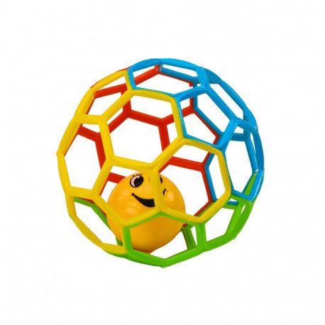 värviline kummist kõrinaga pall beebile