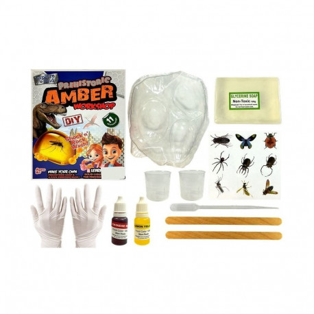 kreatiivne komplekt eelajalugu loo merevaik putukad