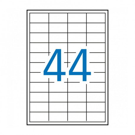 Etikett iseliimuv MULTI3 48,5x25,4mm, 44 tk A4 lehel, 100l/pk