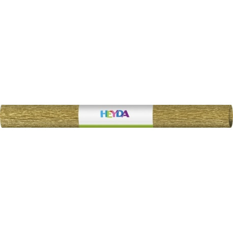 Krepp- paber 50x250cm 60gsm gold, Heyda, Brunnen