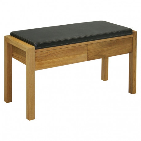 Pink 2 sahtliga MONDEO 88x36x H-49cm, iste must nahk/ tamm nat.