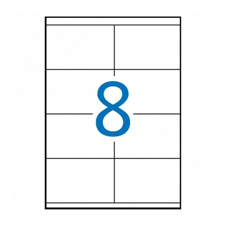 Etikett iseliimuv APLI 105x70mm, 8 tk A4 lehel, 100l/pk, Ref.01292