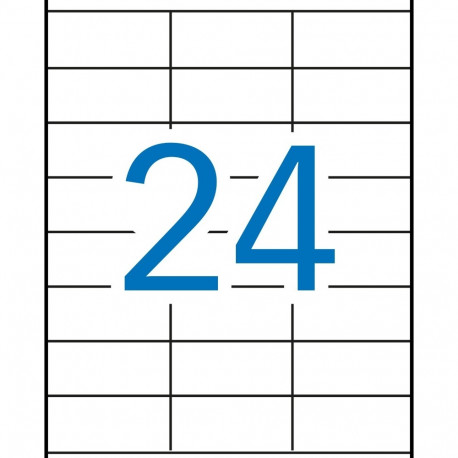 Etikett iseliimuv MULTI3 70x37mm, 24 tk A4 lehel, 100l/pk
