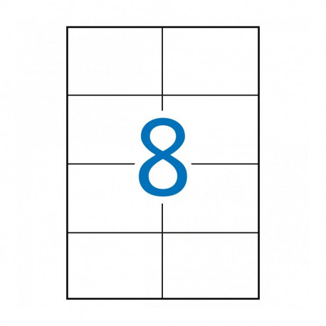 Etikett iseliimuv MULTI3 105x74mm, 8 tk A4 lehel, 100l/pk