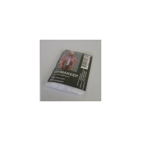 Vihmakeep läbipaistev, varrukate, trukkide, kapuutsiga, keskmine paksus (0,036mm)