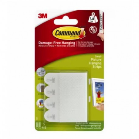 Kinnituskrõps pildiraamile Command 17202, S suurus, 4 paari/pk, 1.8kg