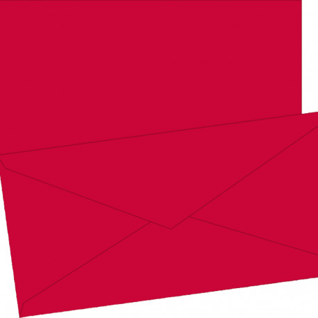 Ümbrik C65 (DL) 10tk. pakis, punane, Brunnen