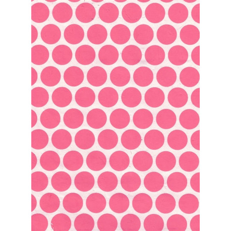 Nepaali paber A4 Big Dots Pink on Natural