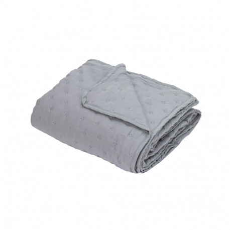BEDSPREAD SOLID WASHED GREY 160X220CM