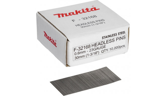 Makita Pins  0,6 x 30mm Inox F-32168  10000 pcs