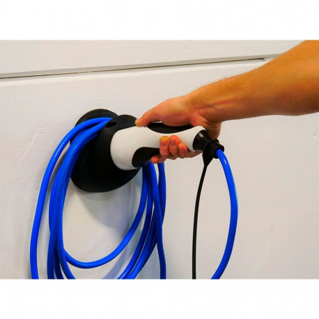 go-e type 2 cable holder, wall mount (black, with plug garage)