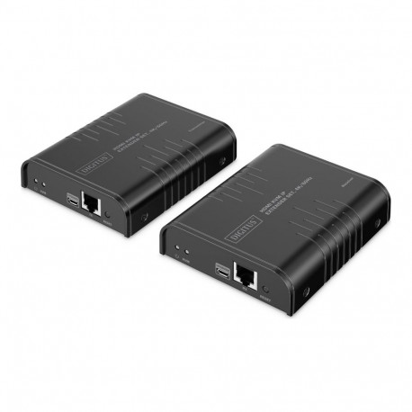 DIGITUS HDMI IP KVM Extender Set 4K/60Hz 120/200 m One-to-Many CAT Black