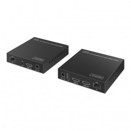 DIGITUS HDMI Fiber KVM Extender Set 4K/60Hz 40 km/300 m IP 1G Black