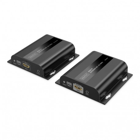 DIGITUS HDMI IP Extender Set 4K/60Hz 120/200 m One-to-Many CAT Black
