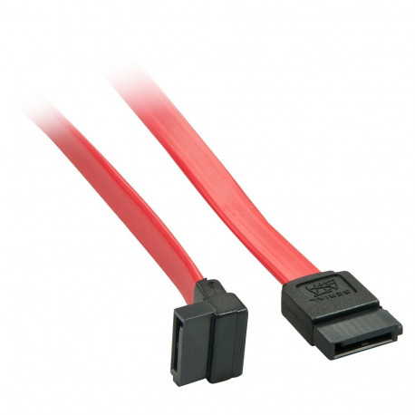 SATA Cable - LINDY Int. SATA III Cable with 90° Plug, 0.5 m, Red
