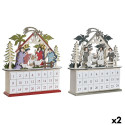 Advent Calendar DKD Home Decor Wood 34 x 8,5 x 36,5 cm (2 Units)