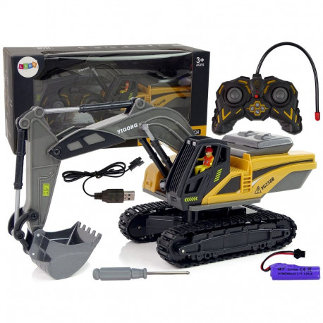 Zdalnie Sterowana 2.4G kollane roomikekskavaator