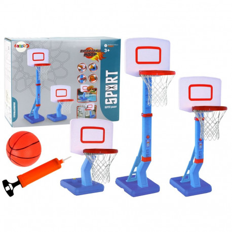Reguleeritav korvpallikorv 138cm pall ja pump, sinine
