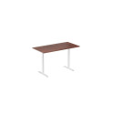 Adjustable Height Table Up Up Bjorn White, Table top L Dark Walnut