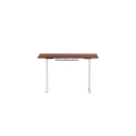Adjustable Height Table Up Up Bjorn White, Table top L Dark Walnut