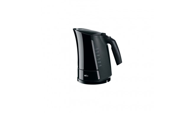 Braun WK 300 Standard kettle, Plastic, Black, 2200 W, 360 rotational base, 1.7 L
