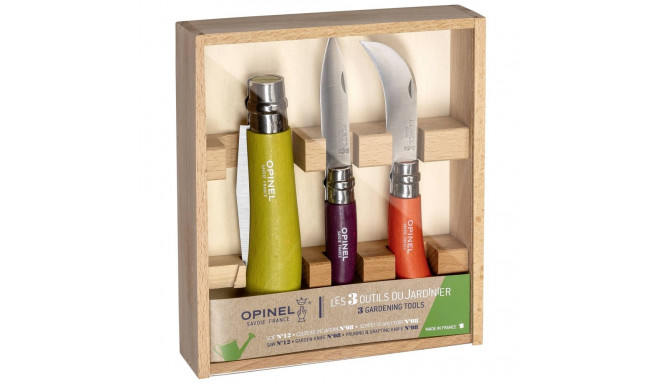 Opinel Coloured Gardener Box 3 Gardening Tools