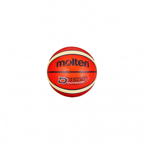 Basketball B6D3500,  synth. Leather, outdoor, orange/creme (Shiny optic), TM Molten