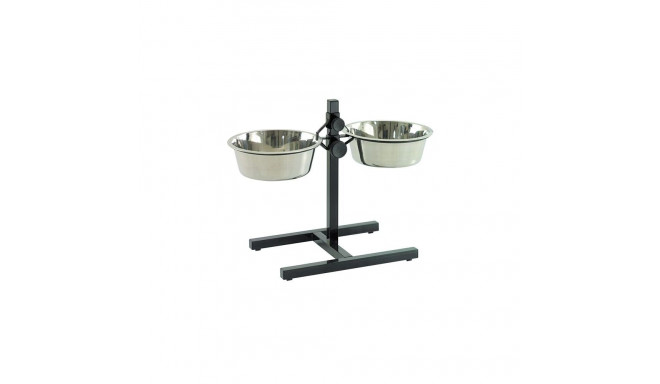 Stand H-foot with 2 bowls 24 cm