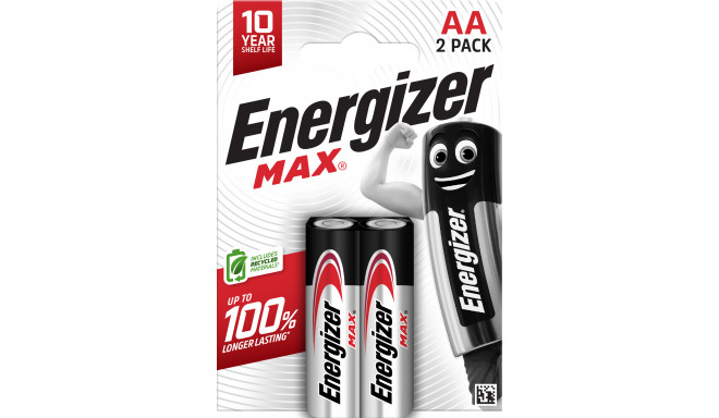 Energizer battery Alkaline Max AA CP2
