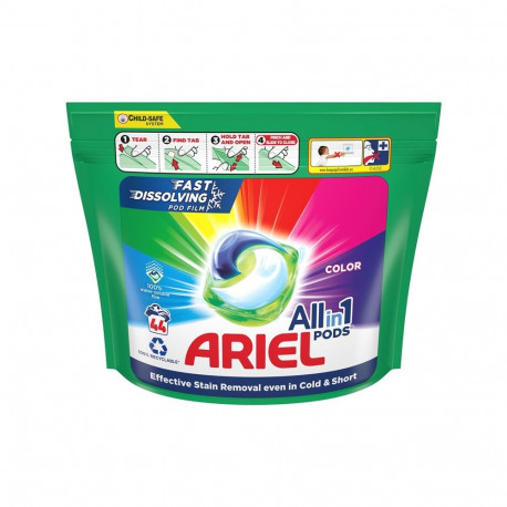 CAPS WASHING ARIEL COLOR 44PCS L
