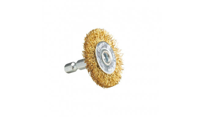 WIRE WHEEL BRUSH (BRASS COATED)