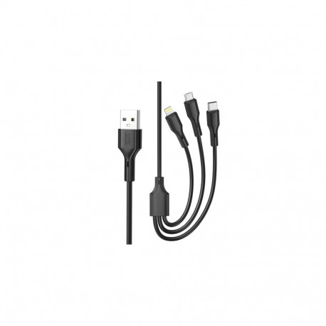 XO NB230 3in1 (Micro USB Lightning Type-C) 1m