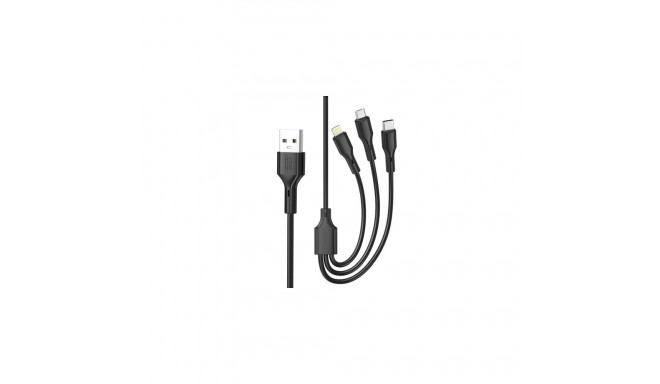 XO NB230 3in1 (Micro USB Lightning Type-C) 1m