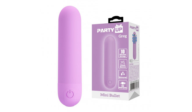 Greg Mini wibrator bullet, 10 poziomów wibracji fioletowy
