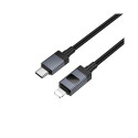 Cable USB C to Lightning Hoco PD 27W with display 1 m X118 black