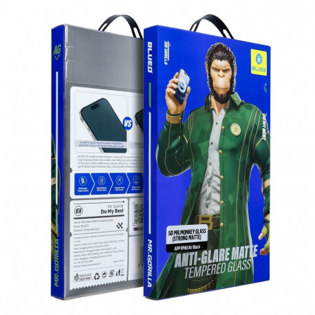 5D Mr. Monkey Glass - Apple iPhone 17 Air black (Strong Matte)