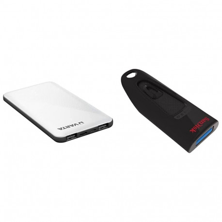 Powerbank Energy 5000 (weiß/schwarz, 5.000 mAh)