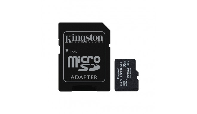 Kingston Industrial 8GB microSDHC Memory Card (Black, UHS-I U3, Class 10, V30, A1)