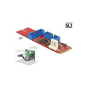DeLOCK M.2 Key B + M male> 2 x USB 3.0 pin header, converter (converter)
