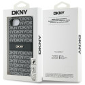 DKNY Repeat Texture Pattern with Tonal Stripe case for iPhone 16e - black