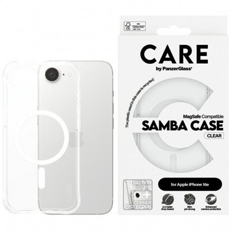 CARE by PanzerGlass Fashion MagSafe iPhone 16e Case - Transparent