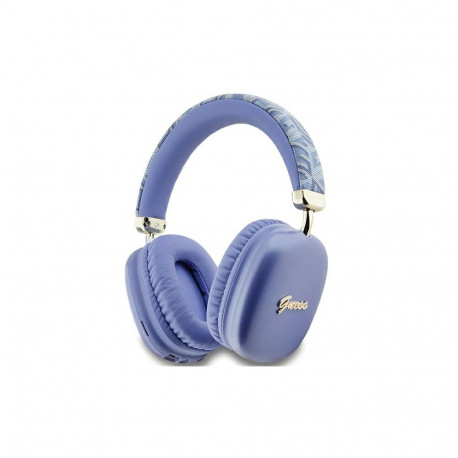 Guess GCube Metallic Script Logo Headphones - Purple