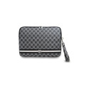 DKNY Sleeve Checkered Pattern Printed Stripes 14" Laptop Case - Black